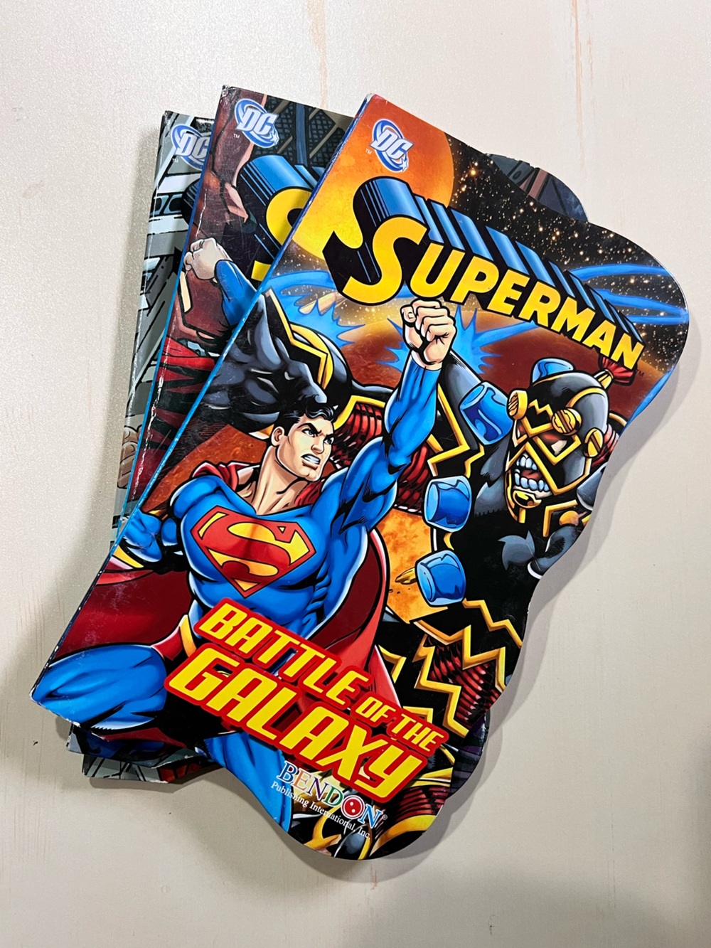 Superman "Battle of the Galaxy" Graphic Skateboard Deck - Blue/Red/Yellow